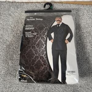 Spirit Addams Family Gomez 2Pc Costume Suit L Pinstripe Gothic Halloween Spooky
